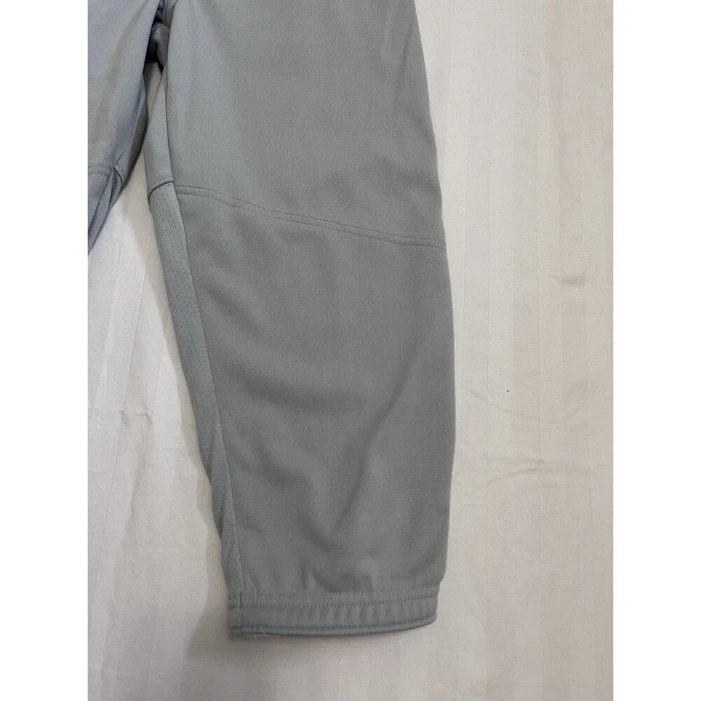 Nike Boys Vapor Select Baseball Pants Large L Gray Piped BQ6444-052 Dri-Fit 3/4